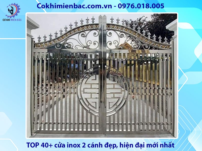 TOP 40+ cửa inox 2 cánh đẹp, hiện đại mới nhất 2024