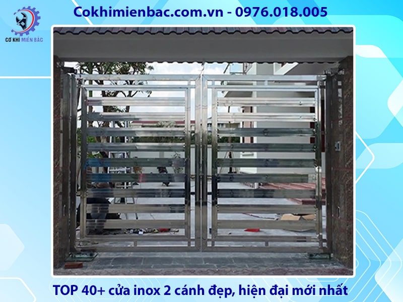 TOP 40+ cửa inox 2 cánh đẹp, hiện đại mới nhất 2024