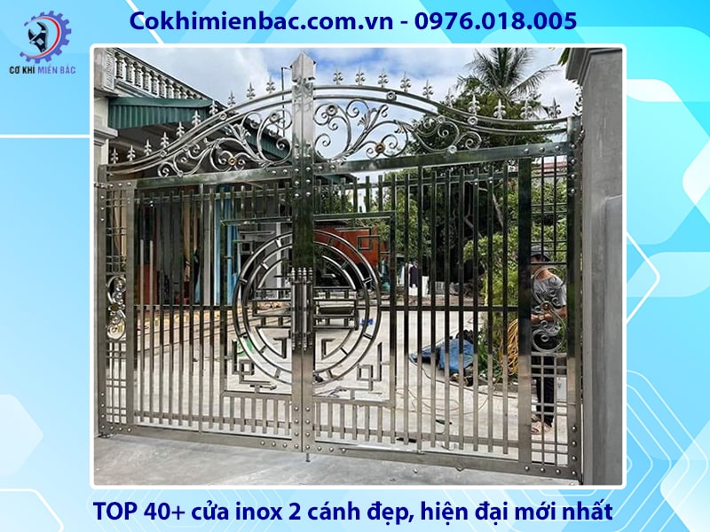 TOP 40+ cửa inox 2 cánh đẹp, hiện đại mới nhất 2024