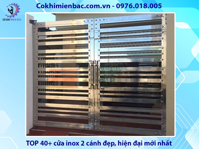 TOP 40+ cửa inox 2 cánh đẹp, hiện đại mới nhất 2024