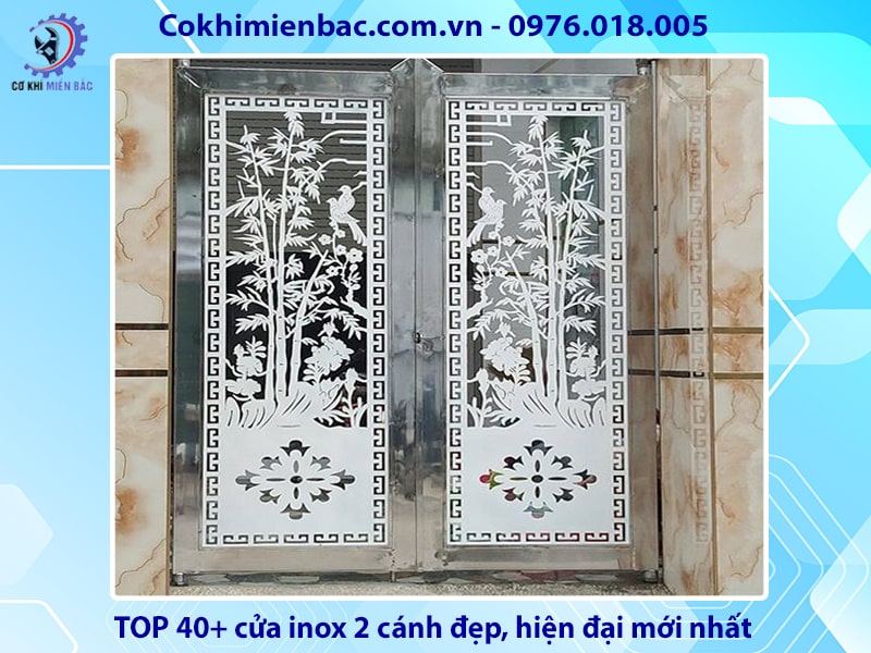 TOP 40+ cửa inox 2 cánh đẹp, hiện đại mới nhất 2024