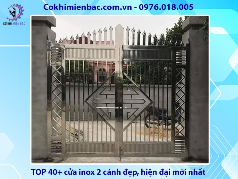 TOP 40+ cửa inox 2 cánh đẹp, hiện đại mới nhất 2024