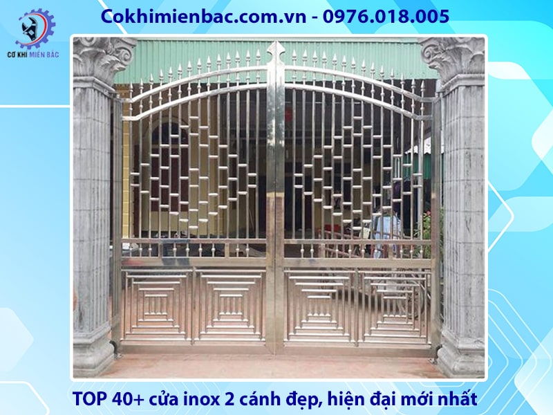 TOP 40+ cửa inox 2 cánh đẹp, hiện đại mới nhất 2024