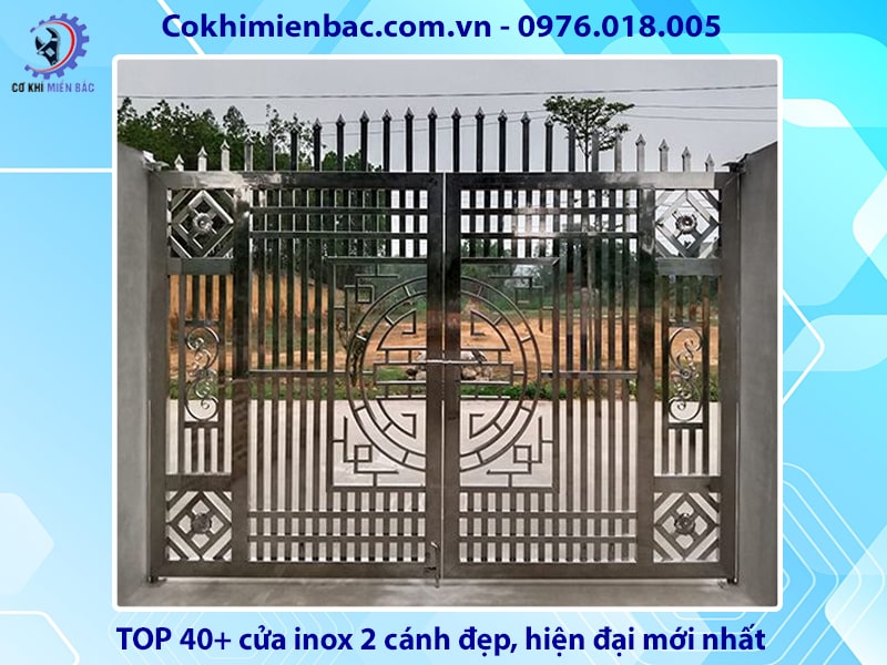 TOP 40+ cửa inox 2 cánh đẹp, hiện đại mới nhất 2024