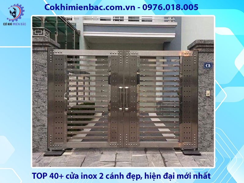 TOP 40+ cửa inox 2 cánh đẹp, hiện đại mới nhất 2024