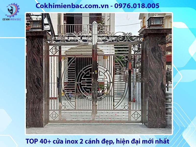 TOP 40+ cửa inox 2 cánh đẹp, hiện đại mới nhất 2024