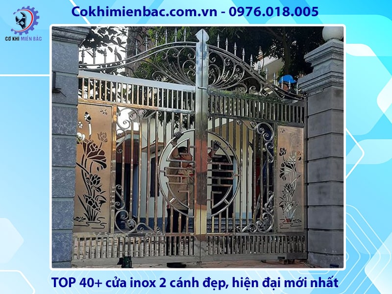 TOP 40+ cửa inox 2 cánh đẹp, hiện đại mới nhất 2024