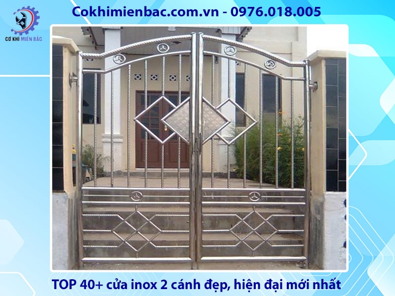 TOP 40+ cửa inox 2 cánh đẹp, hiện đại mới nhất 2024