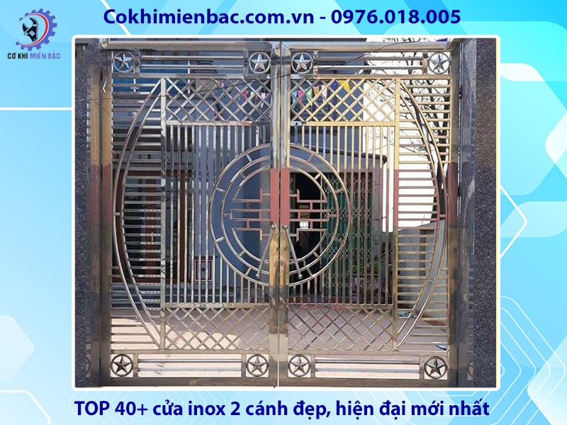 TOP 40+ cửa inox 2 cánh đẹp, hiện đại mới nhất 2024