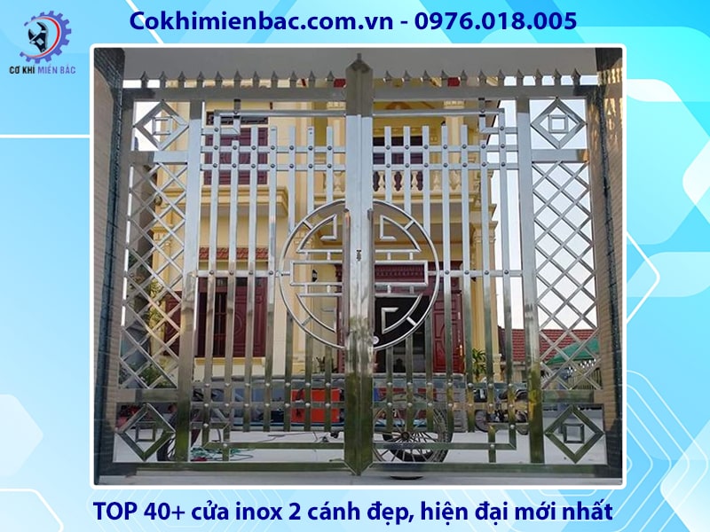 TOP 40+ cửa inox 2 cánh đẹp, hiện đại mới nhất 2024