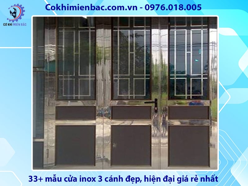 33+ mẫu cửa inox 3 cánh đẹp, hiện đại giá rẻ nhất năm 2024