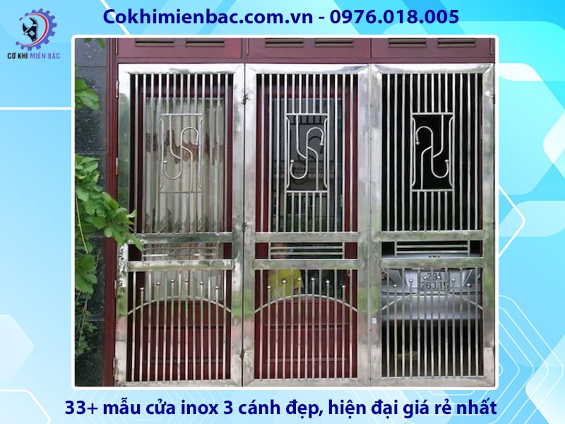 33+ mẫu cửa inox 3 cánh đẹp, hiện đại giá rẻ nhất năm 2024