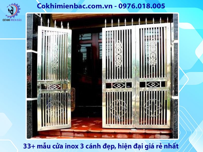 33+ mẫu cửa inox 3 cánh đẹp, hiện đại giá rẻ nhất năm 2024