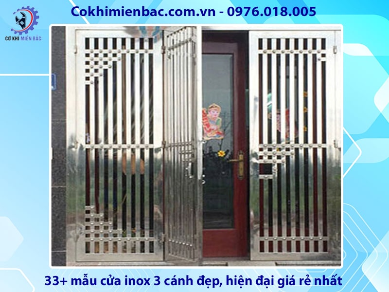 33+ mẫu cửa inox 3 cánh đẹp, hiện đại giá rẻ nhất năm 2024