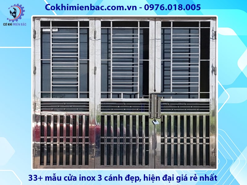 33+ mẫu cửa inox 3 cánh đẹp, hiện đại giá rẻ nhất năm 2024