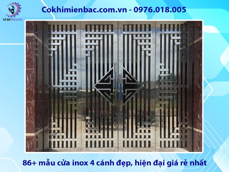 86+ mẫu cửa inox 4 cánh đẹp, hiện đại giá rẻ nhất năm 2024