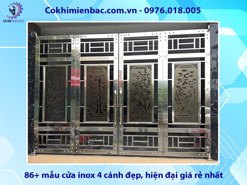 86+ mẫu cửa inox 4 cánh đẹp, hiện đại giá rẻ nhất năm 2024