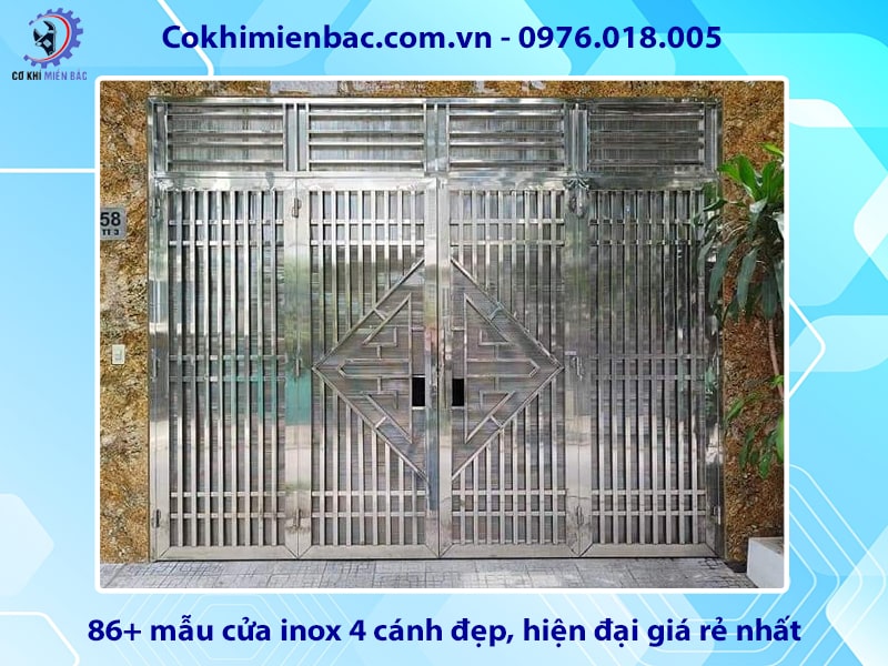 86+ mẫu cửa inox 4 cánh đẹp, hiện đại giá rẻ nhất năm 2024