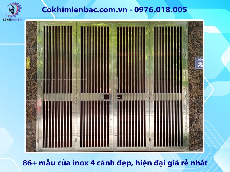 86+ mẫu cửa inox 4 cánh đẹp, hiện đại giá rẻ nhất năm 2024