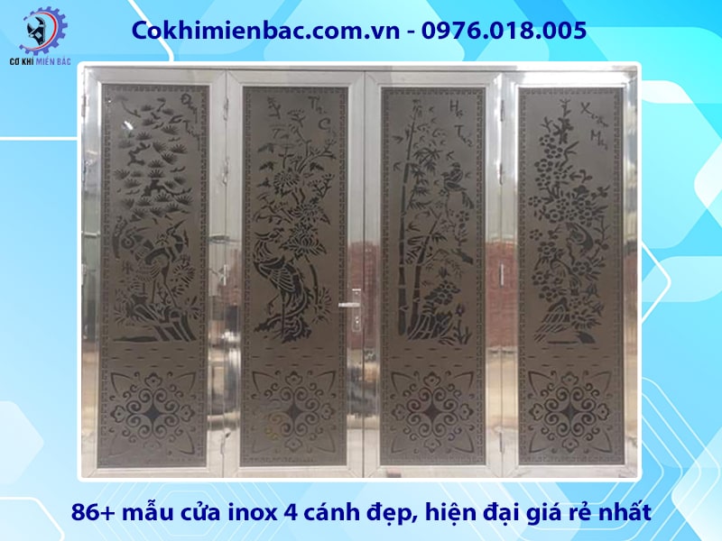 86+ mẫu cửa inox 4 cánh đẹp, hiện đại giá rẻ nhất năm 2024