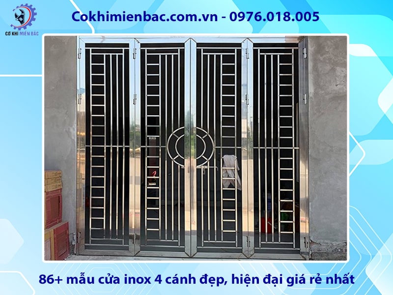 86+ mẫu cửa inox 4 cánh đẹp, hiện đại giá rẻ nhất năm 2024