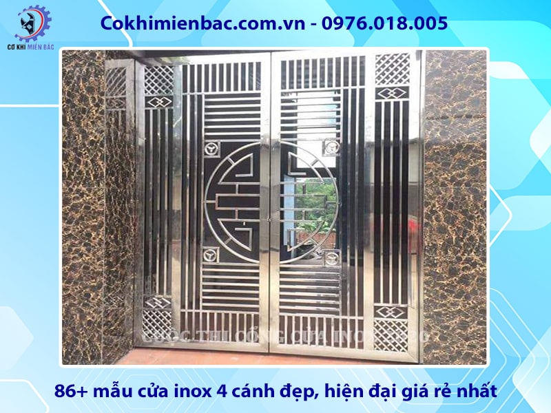 86+ mẫu cửa inox 4 cánh đẹp, hiện đại giá rẻ nhất năm 2024