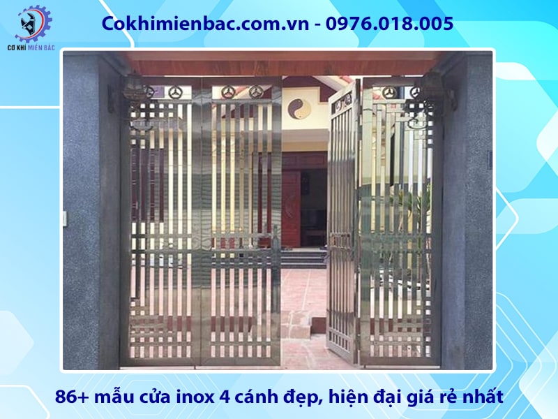 86+ mẫu cửa inox 4 cánh đẹp, hiện đại giá rẻ nhất năm 2024