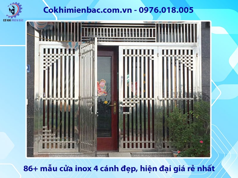 86+ mẫu cửa inox 4 cánh đẹp, hiện đại giá rẻ nhất năm 2024