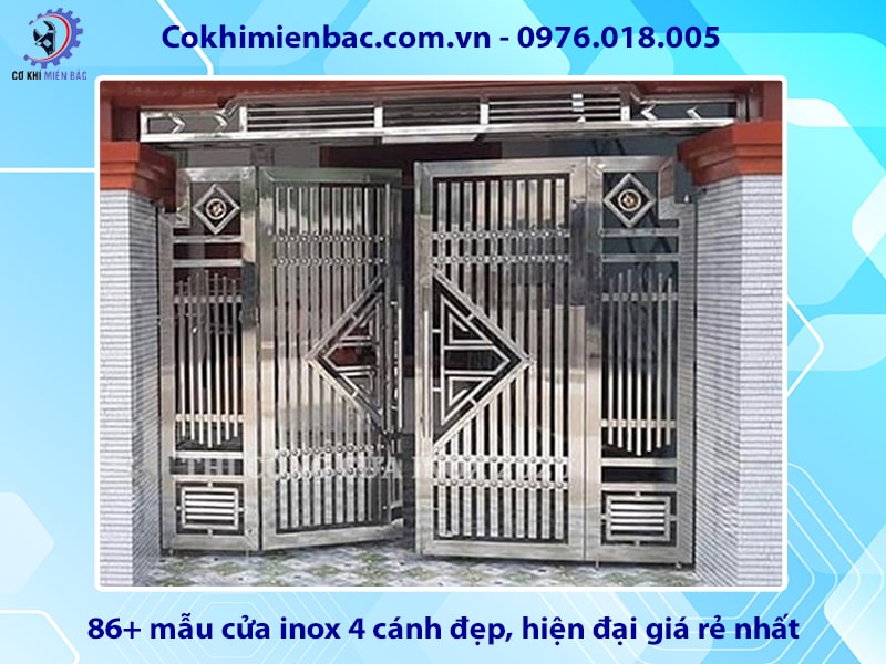 86+ mẫu cửa inox 4 cánh đẹp, hiện đại giá rẻ nhất năm 2024