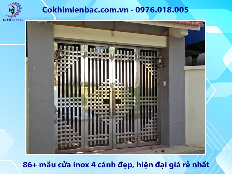 86+ mẫu cửa inox 4 cánh đẹp, hiện đại giá rẻ nhất năm 2024