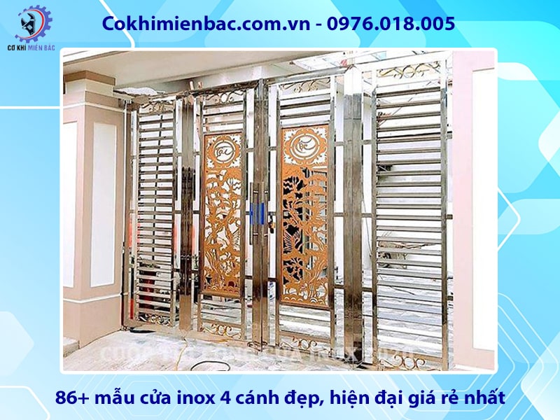 86+ mẫu cửa inox 4 cánh đẹp, hiện đại giá rẻ nhất năm 2024