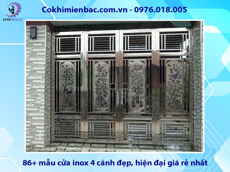 86+ mẫu cửa inox 4 cánh đẹp, hiện đại giá rẻ nhất năm 2024