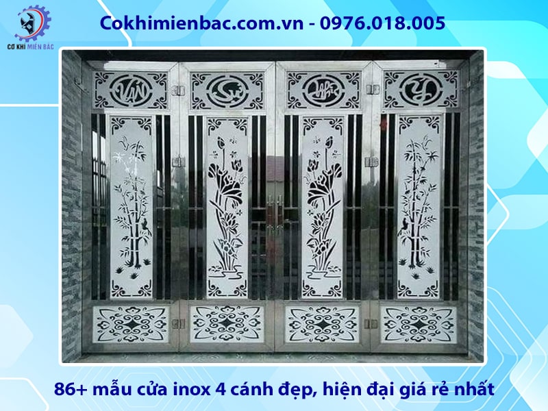 86+ mẫu cửa inox 4 cánh đẹp, hiện đại giá rẻ nhất năm 2024