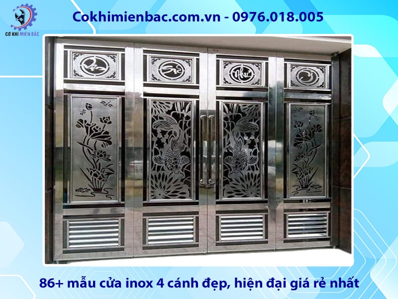 86+ mẫu cửa inox 4 cánh đẹp, hiện đại giá rẻ nhất năm 2024