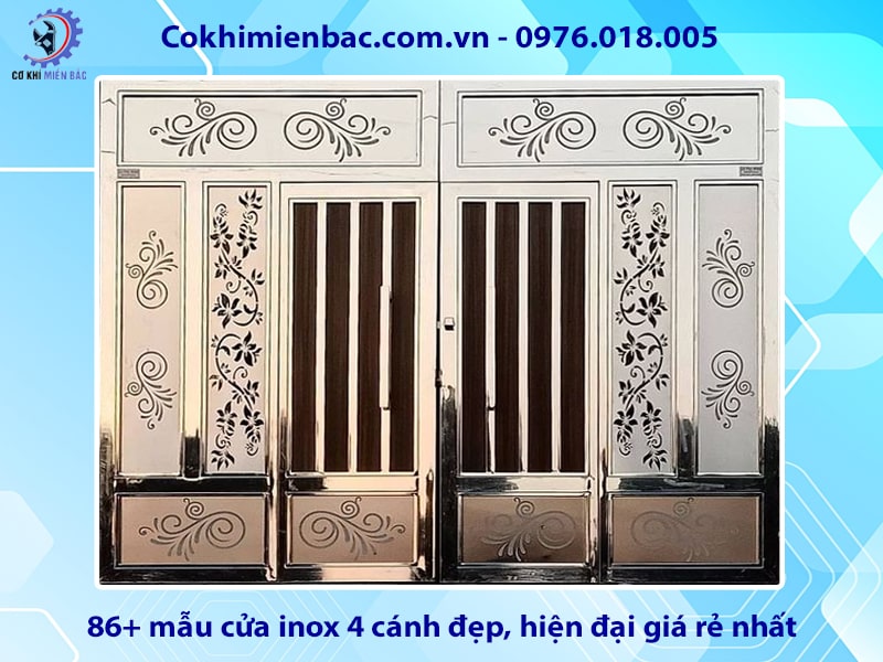 86+ mẫu cửa inox 4 cánh đẹp, hiện đại giá rẻ nhất năm 2024