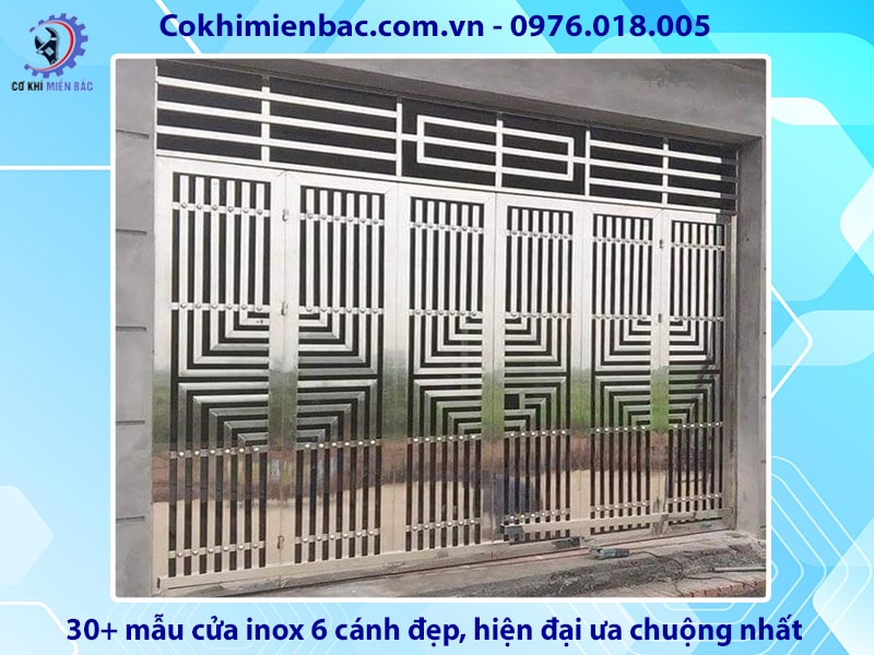 30+ mẫu cửa inox 6 cánh đẹp, hiện đại ưa chuộng nhất 2024