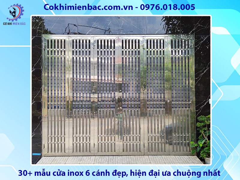 30+ mẫu cửa inox 6 cánh đẹp, hiện đại ưa chuộng nhất 2024