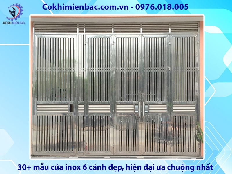 30+ mẫu cửa inox 6 cánh đẹp, hiện đại ưa chuộng nhất 2024