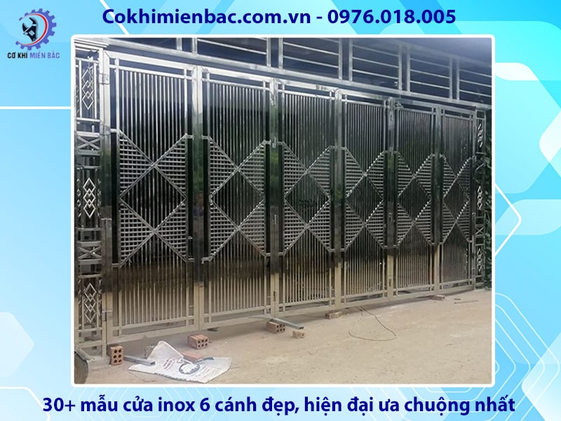 30+ mẫu cửa inox 6 cánh đẹp, hiện đại ưa chuộng nhất 2024