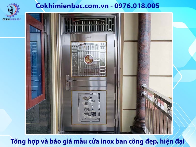 Tổng hợp và báo giá mẫu cửa inox ban công đẹp, hiện đại