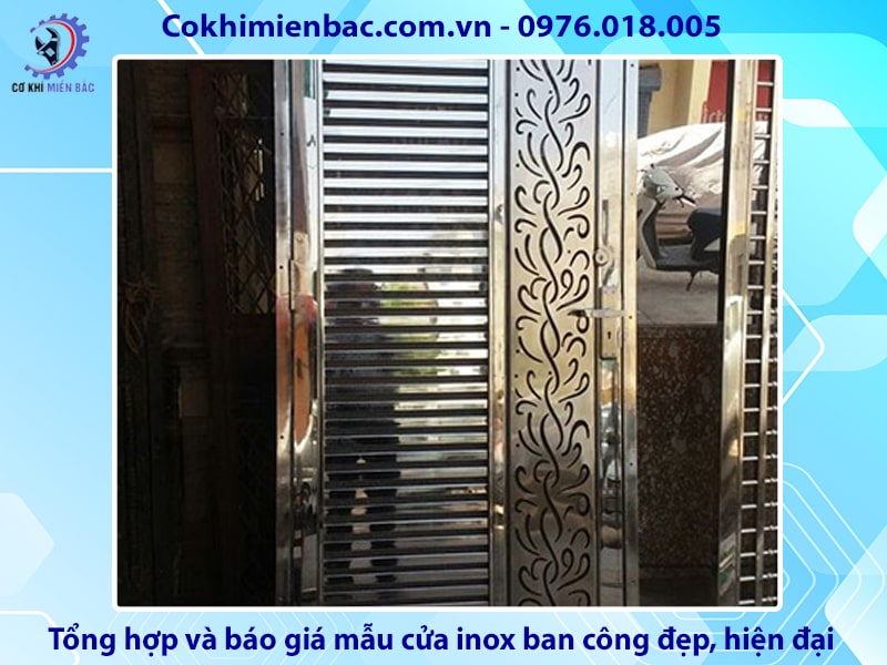 Tổng hợp và báo giá mẫu cửa inox ban công đẹp, hiện đại