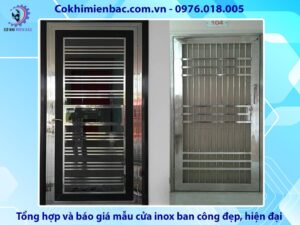 Tổng hợp và báo giá mẫu cửa inox ban công đẹp, hiện đại