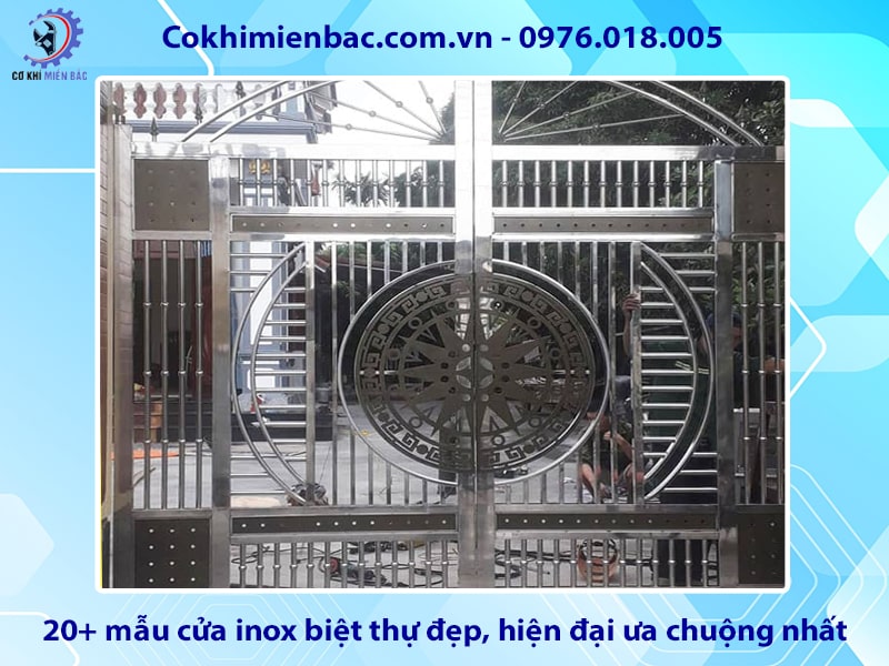 20+ mẫu cửa inox biệt thự đẹp, hiện đại ưa chuộng nhất 2024