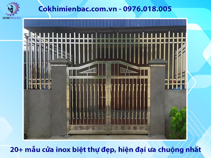 20+ mẫu cửa inox biệt thự đẹp, hiện đại ưa chuộng nhất 2024