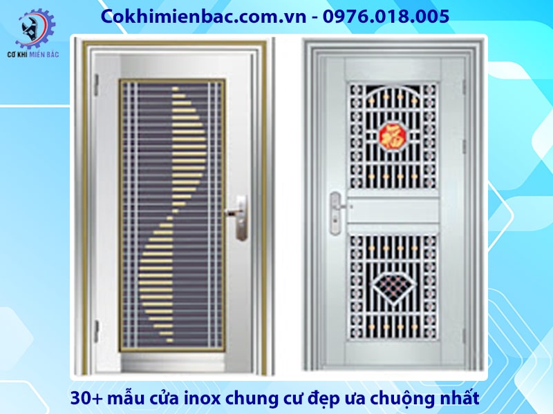 30+ mẫu cửa inox chung cư đẹp ưa chuộng nhất 2024