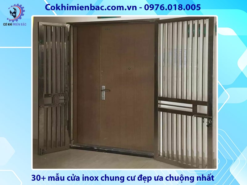 30+ mẫu cửa inox chung cư đẹp ưa chuộng nhất 2024