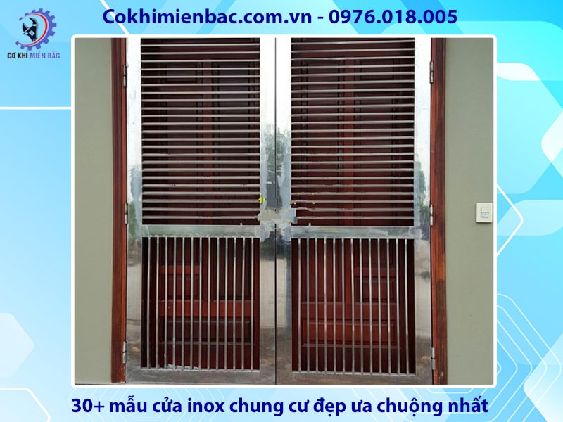 30+ mẫu cửa inox chung cư đẹp ưa chuộng nhất 2024