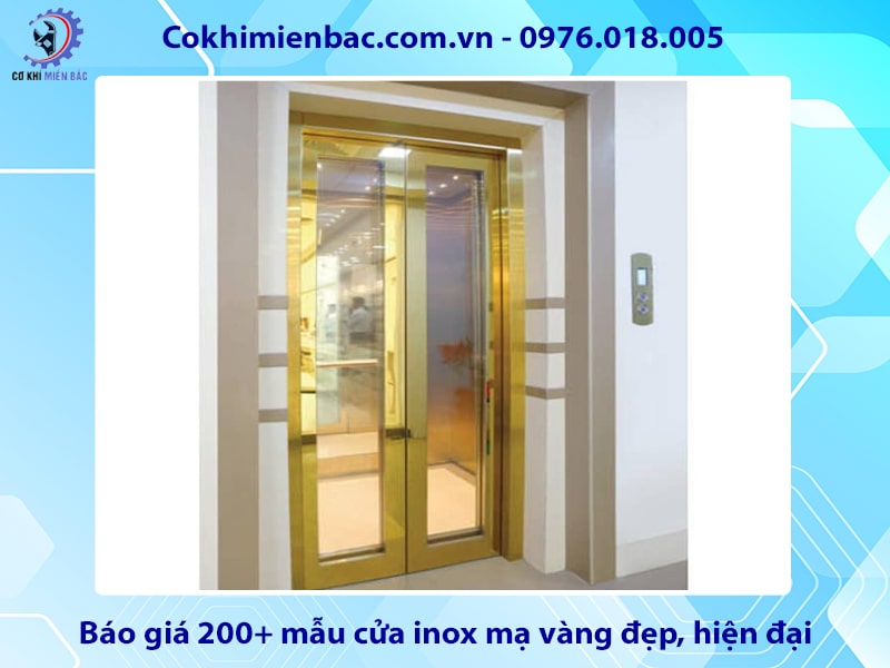 Báo giá 200+ mẫu cửa inox mạ vàng đẹp, hiện đại 2024