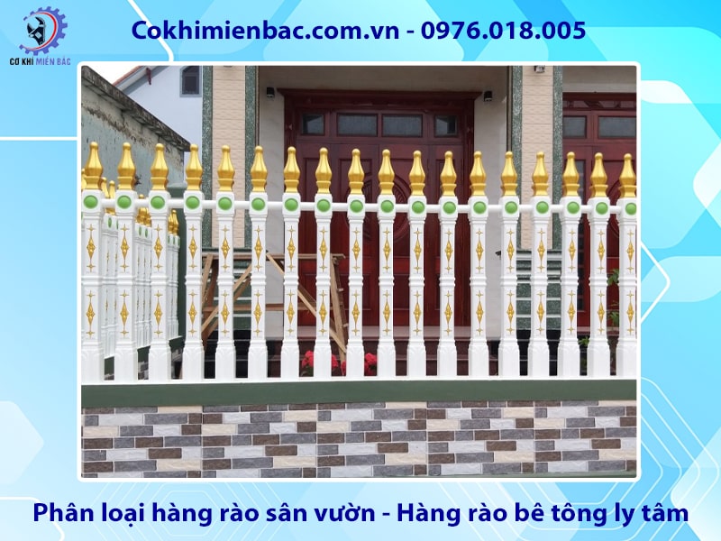 Phân loại hàng rào sân vườn - Hàng rào bê tông ly tâm