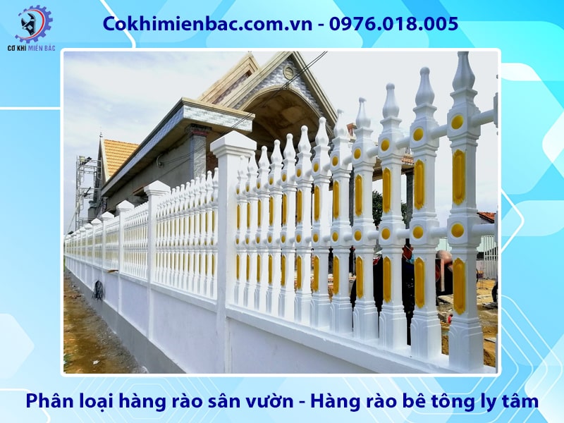 Phân loại hàng rào sân vườn - Hàng rào bê tông ly tâm